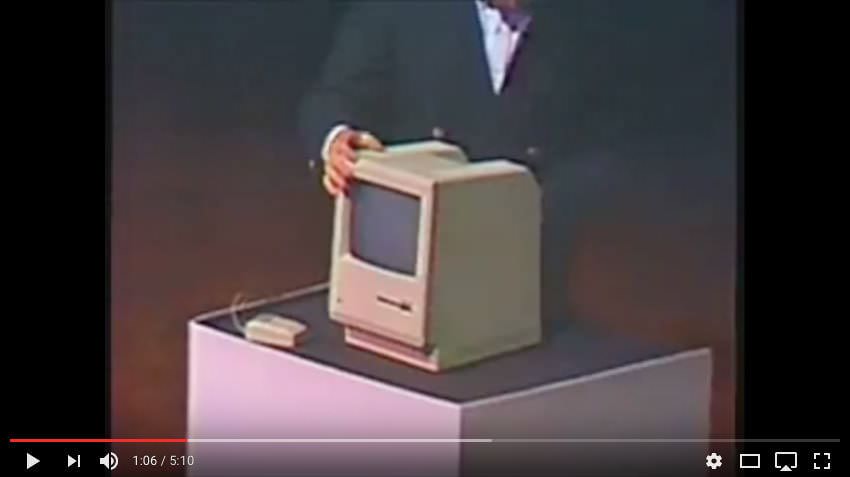 Steve Jobs présente le Macintosh