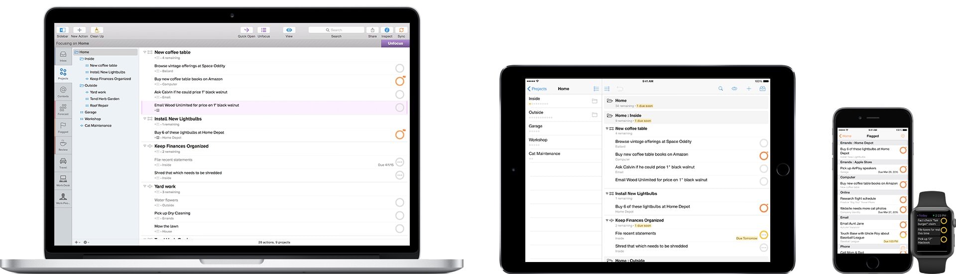 OmniFocus Mac iPhone et iPad