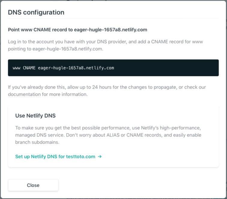 Netlify Setup Dns